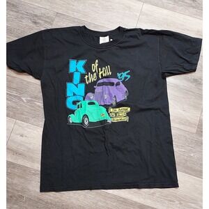 Vintage 1995 Hot Rod Classic Cars King‎ Of The Hill New Jersey Single Stitch Tee